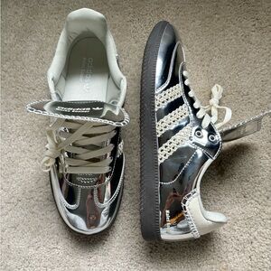 wales bonner adidas samba silver